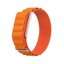 Nylon Sport Band 22mm Adjustable Fitness Tracker Strap Breathable Loop Design Replacement Wristband for Amazfit Helio Strap tamsiai oranžinės spalvos