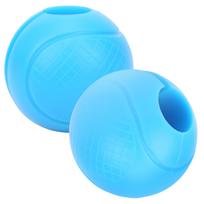 2pcs Barbell Grips Round Thick Silicone Dumbbell Adapter Balls Barbell Grip Hand Wrap BallBlue mėlyna