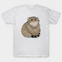 Men Black Print T-shirt Pallas Cat No-Cut Transfer Paper Print Cotton Tshirt L balta