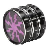 63MM Aliuminio Lydinio Žolelių Smulkintuvas su Skaidriu Dangteliu, Didelio Patvarumo, 4 Sluoksnių, Daugiafunkcis Rankinis Prieskonių Dozatorius, Metalinis Smulkintuvas 63mm violetinė
