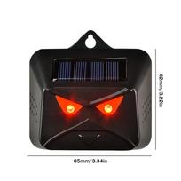 Solar Animal Repeller Ultrasonic Animals Repellent Alarm 4 Mode Solar Powered Animal Deterrent with 13 Sounds for Dog Foxes Bird black