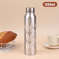 1000Ml Large Capacity Single-Wall Stainless Steel Water Bottle Leak-Proof Sport Flask For Fitness Gym Camping 1000ml gray