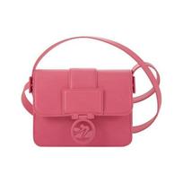 Longchamp Box-Trot 18 Magnetic Flap Closure Small Calfskin Shoulder Crossbody Bag Women bags Purple Red 10174HBWP73 Basic Set (Bag+Dust Bag)