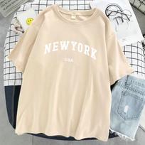 New York Usa City Letter Graphic T Shirts For Women Breathable Cotton TShirt Street Tee Shirtstreet Oversized Short Sleeve S