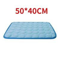 1PC Dog Cooling Mat Summer Pad Pet Mat Bed for Dogs Cat Blanket Sofa Breathable Washable Pet Supplies mėlyna