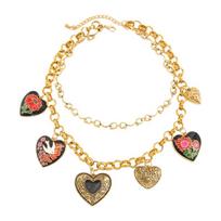 Vintage Floral Heart Stackable Necklaces Lightweight Crosses Chain Design for Women Fashion Stacking Comfortable Daily Wear