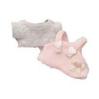 Animal Onesie 10cm Cotton Doll Clothes Cute Style Cartoon Cotton Doll's Clothes Set Dress-up Kawaii 10cm Doll Clothes Kids Gift rožinė