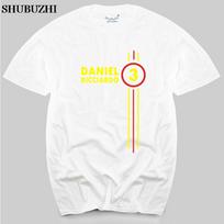 Daniel Ricciardo Number 3 Unisexs Ringer T Shirt Driver Unisexs top tees brand teeshirts black Unisex summer tops S