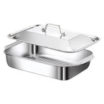 Extra Thick Stainless Steel Roasting Pan Set