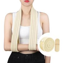 Breathable Shoulder Immobilizer Support Crane Arm Strap For Adults And Children Arm And Elbow Fixation smėlis
