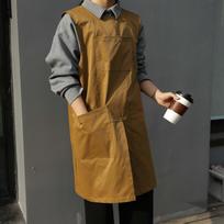 Apron anti-fouling and oil-proof restaurant barber shop kitchen household high-quality men's and women's work clothes oranžinė