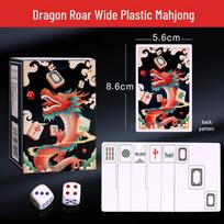 Dragon Roar Frosted Waterproof Mahjong and Poker Cards - Thickened Plastic, Ideal for Home and Travel Use
