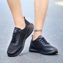 Men Casual Slip on Flats Wide Palm Jogging Sneakers Driving Shoes Black Walking Shoes Plus Size EU: 39 juoda