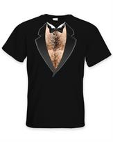 Hairy Chest Funny Tuxedo T-Shirt - Stag Do Wedding Fancy Dress 3XL