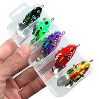 Lifelike Mini Frog Soft Bait Set 3.5CM -5.4G Bionic Frog Lures  Carp Fishing 5Colors