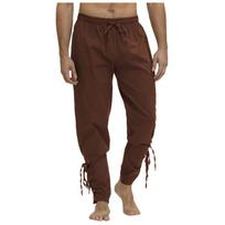 Men's Pirate Pant Viking Men Medieval Pants Shorts Halloween Adult Cosplay M ruda