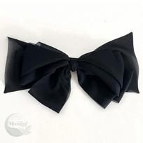 MLSTORE Black Chiffon Double-Wing Lovely Hair Pin Goddess Style Hair Pin Wedding Guest Look