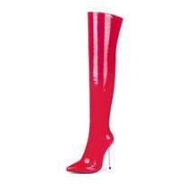 Plus Size 33-46 Sexy Over Knee Thigh High Boots Women Autumn Winter Long Boots Shoes Women Platform Velvet Boots 2022 Newest 36
