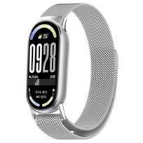 Nerūdijančio plieno dirželiai mi band 10 miband 10 nfc laikrodžio priedai magnetinis dirželis correa apyrankė Xiaomi mi band 10 dirželiams Mi Band 10 sidabras