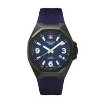Swiss Alpine Military Typhoon Polyurethene Strap Blue Dial Quartz 7005.1875 100M Men's Watch mėlyna