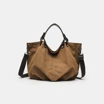 Vintage tote bag ladies commuter tote bag lazy wind large capacity tooling canvas bag student class bag 45*15*35cm
