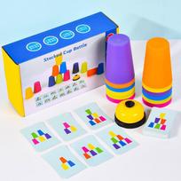 Children's stacking cups play color building block pairing thinking logic training parent-child interactive game toys