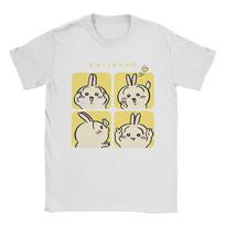 Chiikawa Cute Crime Mugshot Tshirts Men Cotton Tops Shirts Kawaii  Round Neck Short Sleeve S