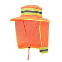 Reflective Safety Hat Fishing Hat Cooling Ranger Hat Bucket Hat With Neck Flap oranžinė