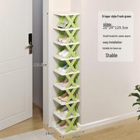 Foldable Multi-Layer Shoe Rack for Home & Dorm Use 2 Layers šviežia žalia spalva