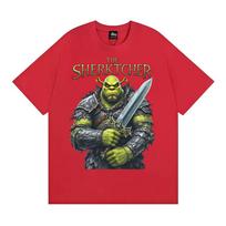 Funny The Sherktcher Shrek Witcher Meme T Shirt Unisexs Clothing Cotton Vintage Oversized Tshirts Unisex Fashion Casual Cozy Tshirt S