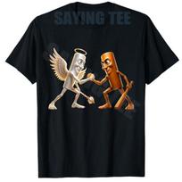Tung Sahur Bro Clasp Handshake Tung God Brainrot Homies Boys Fashion TShirt Y2k Cute Joke Saying Tee Novelty Gift Personalized S