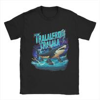 Men Women Tralalero Tralala T Shirt Funny Shark Meme Pure Cotton Clothes Novelty Short Sleeve Crewneck Tee Shirt Graphic TShirt XL