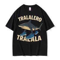 Tralalero Tralala Funny Running Shark Meme T Shirts Men Women Fashion Vintage Oversized Tshirt High Quality Male Cotton T Shirt S