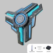 Metal Luminous Fidget Spinner EDC Stress Relief Toy Hand Spinning Top Tip Glowing Alloy Attention And Concentration For Children mėlyna