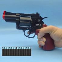 Revolver Pistol Launcher Soft Bullet Dart Blaster Toy Gun Outdoor Airsoft Shooter Birthday Gift juoda