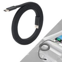 SEIWA USB to C Magnetic Nylon Shape PD60W Fast Data Transfer Compatible Type-C Cable, 1m, D660, Built-in Magnet, Braided, Memory, Tangle-Free, juoda
