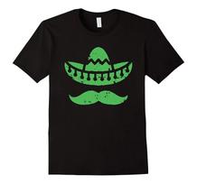 Mexican Sombrero Straw Hat Moustache Mexican Style TShirt 100 Cotton ONeck Summer Short Sleeve Casual Unisexs Tshirt Size S3XL S