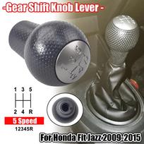 Gear Shift Knob Shifter Lever Stick Gaiter Boot Cover Car Accessories For Honda Fit Jazz 2009 2010 2011 2012 2013 2014 2015 Gear Knob