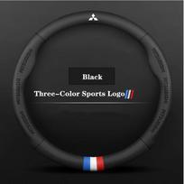 For Mitsubishi Outlander Pajero Asx Colt Lancer EX Evolution X L200 Triton RALLIART Delica Eclipse Car Steering Wheel Cover juoda