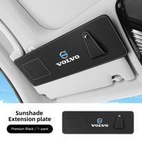 Car Sun Visor Extension Panel For Volvo Rdesign V40 XC90 S60 XC60 Anti-glare UV Sun Shield Card Holder Glasses Holder keychain juoda
