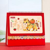 Cartoon 2026 Desk Calendar Coil Binding Monthly Planner Portable Schedule Planner  Spring Festival Style 3