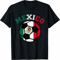 Mexican Soccer Futbol Football Mexico Flag Jersey T-Shirt T-Shirt S įvairiaspalvis
