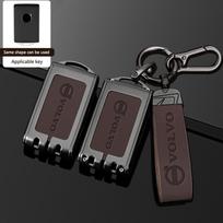 For Volvo XC40 XC60 S90 XC90 V90 T5 T6 T8 Polestar 1 2 C30 2019 2020 Leather Car Key Case Cover Shell Fob Keychain Accessories (as the picture,For Volvo Logo)