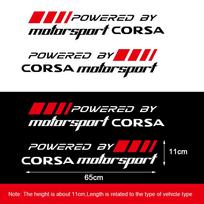 2Pcs For Opel OPC Astra K Vectra Corsa Zafira Insignia Mokka Car Styling Door Badge Sticker Decoration Auto Exterior Accessories Black
