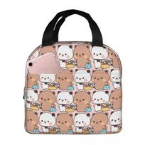 Cute Bubu And Dudu Go To Grocery Together Insulated Lunch Bag for Women Children Portable Food Boxes Thermal Lunch Box Tote One Size