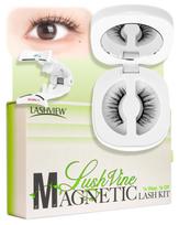 LASHVIEW Magnetinės blakstienos, Populiarios daugkartinės minkštos magnetinės blakstienos, Natūrali išvaizda, Magnetinių blakstienų rinkinys nereikalaujantis klijų, Patogios visą dieną, beige