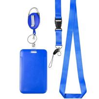 Rope Retractable Retractable ID Badge Holder Neck Hanging Access Control Set  Cruise Ship mėlyna