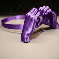 3D Printing Palm Sun Hat Heart Hands UV Protection Palm Sunshade Headband Detachable Hand Novelty Outdoor Beach Hat violetinė