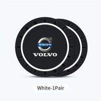 2 vnt. automobilio silikoninis padėkliukas nuo slydimo puodeliui su vandeniu, gėrimui, skirtas Volvo XC60 XC90 S60 V40 V50 V60 XC40 V70 V90 S90 S80 C30 S40 XV40 balta