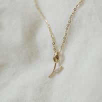 14K Gold-Plated S925 Sterling Silver Tulip Pendant Necklace for Women Platinum Color